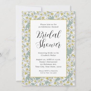 Edelweiss Sound of Music Bridal Shower Sage Green Invitations