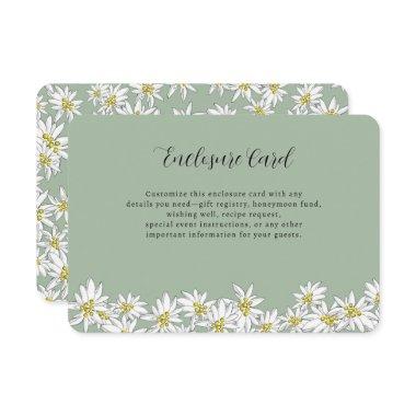 Edelweiss Wildflower Sage Green  Enclosure