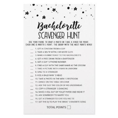 Editable Bachelorette Scavenger Hunt game