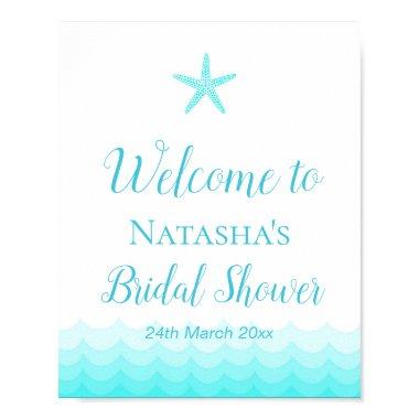 Editable Beach Party Welcome Sign 8x10