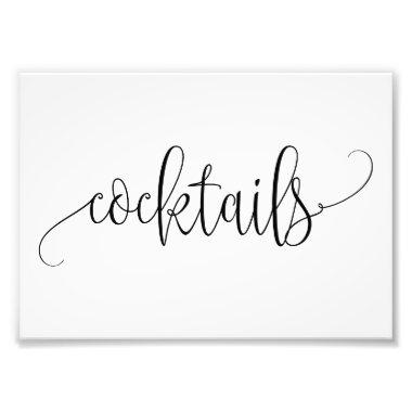 Editable COLOR and SIZE Cocktails Sign LCC