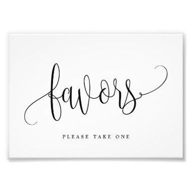 Editable COLOR and SIZE Favors Sign LCC