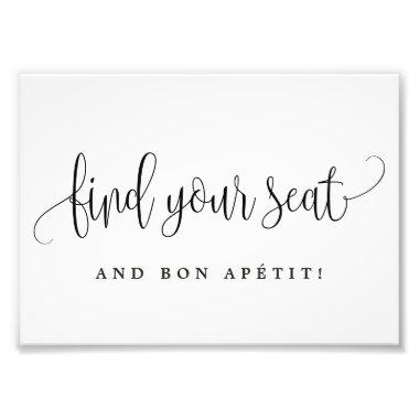 Editable COLOR and SIZE Find Your Seat Sign LCC