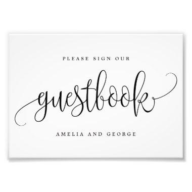 Editable COLOR and SIZE Guestbook Sign LCC