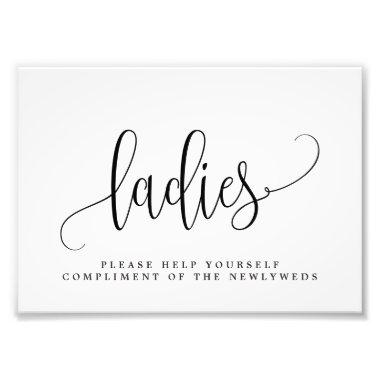 Editable COLOR and SIZE Ladies Bathroom Sign LCC
