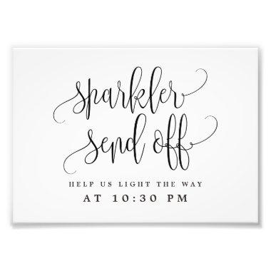 Editable COLOR and SIZE Sparkler Sendoff Sign LCC