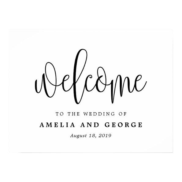 Editable COLOR and SIZE Welcome Sign LCC