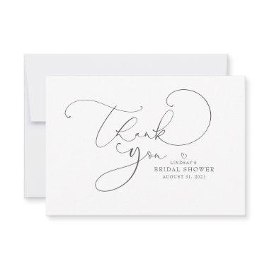 Editable Color Cute Script Bridal Shower Thank You