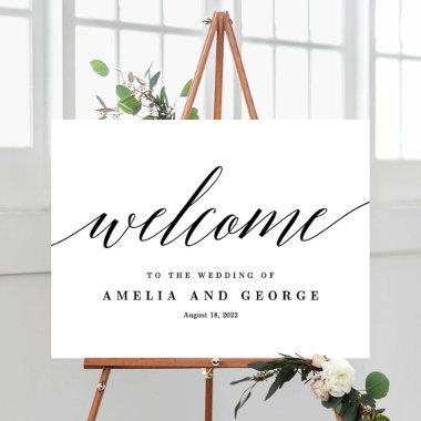 EDITABLE COLOR Welcome Sign Modern Script