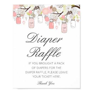 Editable Diaper Raffle Baby Shower Sign Printed