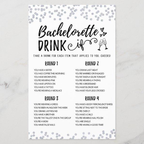 Editable DRINK IF Bachelorette, Hen Party game