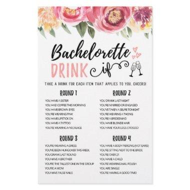 Editable DRINK IF Bachelorette, Hen Party game
