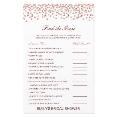 Editable Find the Guest Bridal Shower Game