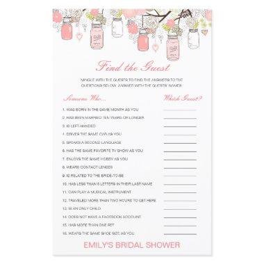 Editable Find the Guest Bridal Shower Game