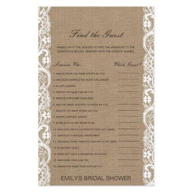 Editable Find the Guest Bridal Shower Game