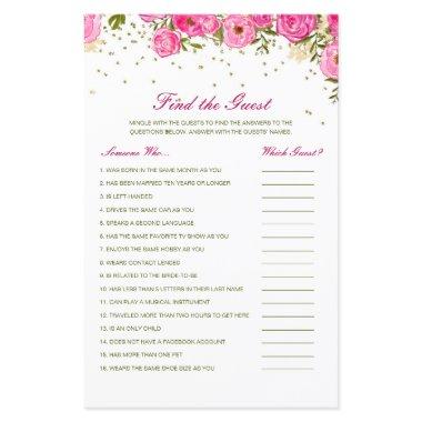 Editable Find the Guest Bridal Shower Game