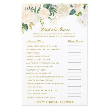 Editable Find the Guest Bridal Shower Game