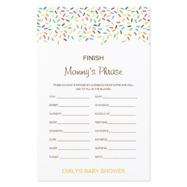 Editable Finish Mommy's Phrase Baby Shower