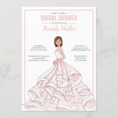 Editable Glam Bride Bridal Shower Invitations