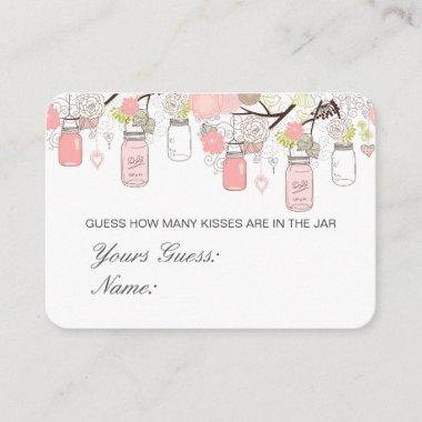 Editable Guess How Many Kisses, Candies Invitations