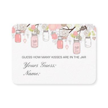 Editable Guess How Many Kisses, Candies Invitations