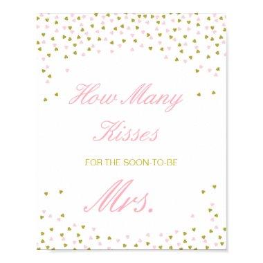 Editable Guess How Many Kisses for Soon Mrs Sign
