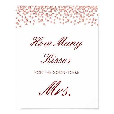 Editable Guess How Many Kisses for Soon Mrs Sign