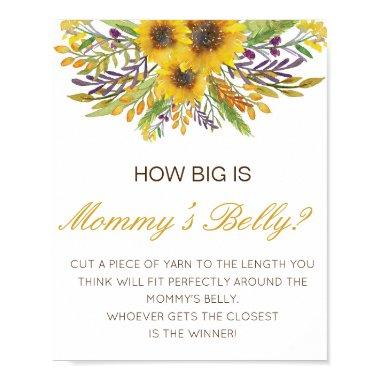 Editable How Big is Mommy's Belly Game Poster