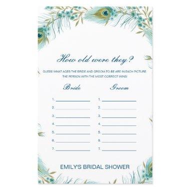 Editable How old were they? Bridal Shower Game