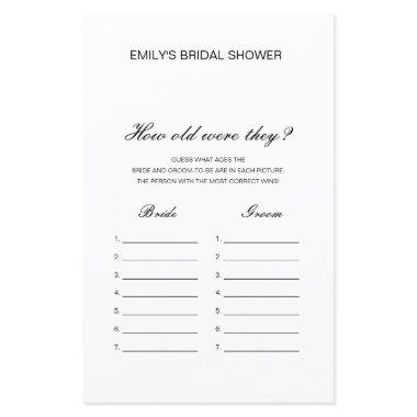 Editable How old were they?  Game