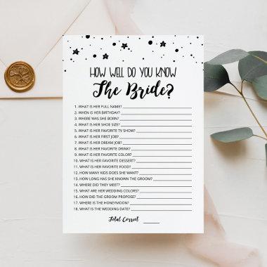 Editable How well do you know the Bride game