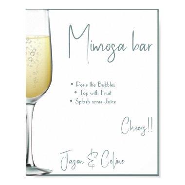 Editable Mimosa Bar Sign Printable