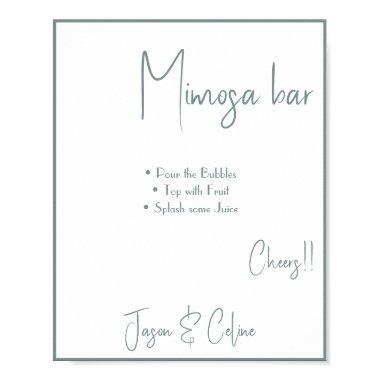 Editable Mimosa Bar Sign Printable