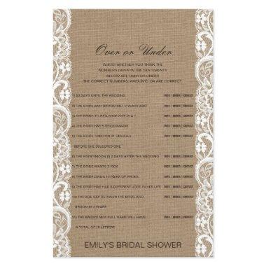 Editable Over or Under  Game
