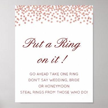 Editable Put a Ring on it Bridal Shower Game Poste Poster