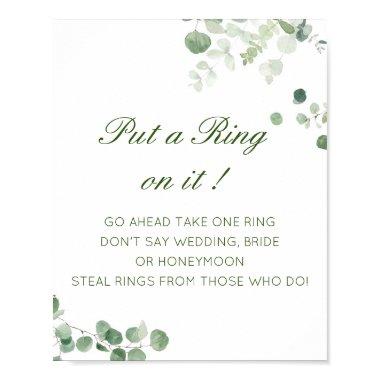 Editable Put a Ring on it Bridal Shower Game Poste Poster