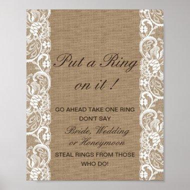 Editable Put a Ring on it Bridal Shower Game Poste Poster