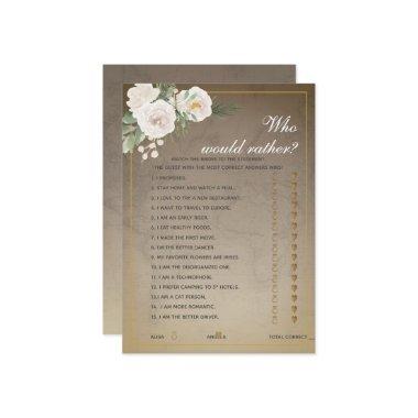 Editable Questions Bridal Shower Games Invitations