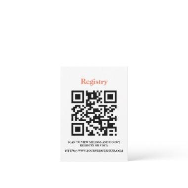 Editable Registry  with QR Code, Invitation