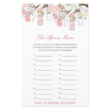 Editable The Apron Game Bridal Shower Game