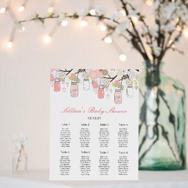 Editable Wedding, Baby Shower Seating Chart Poster