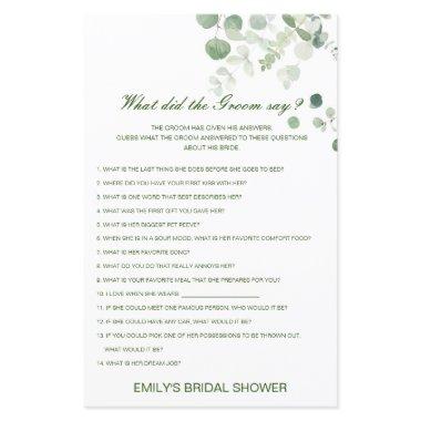 Editable What Did the Groom Say