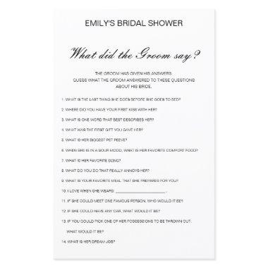 Editable What Did the Groom Say