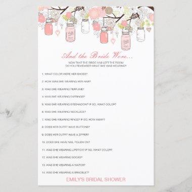 Editable What is the Bride Wearing Bridal Shower
