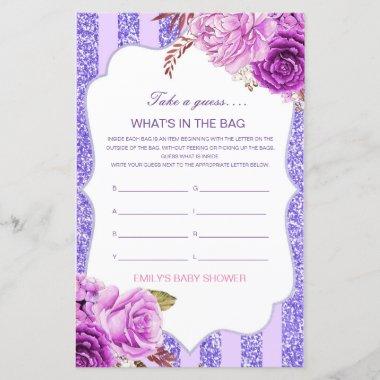 Editable What's in the Bag Baby Shower Game