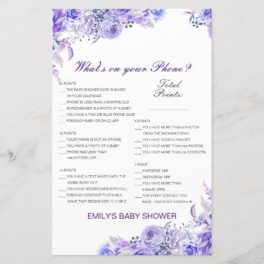 Editable What's on your Phone Baby Shower Game