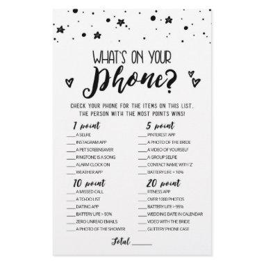 Editable What's on your phone Bridal Party game