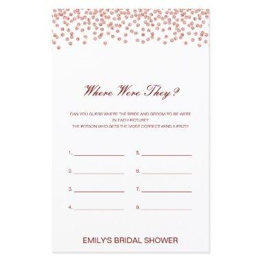 Editable Where were they Bridal Shower Game