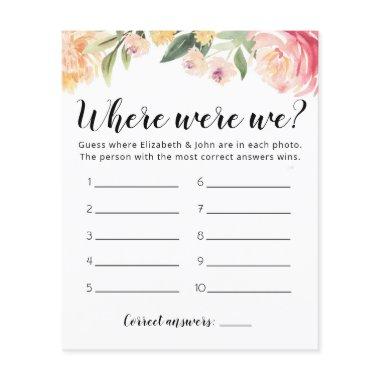 Editable Where Were We  game