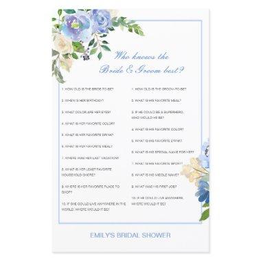 Editable Who Knows Bride and Groom Best